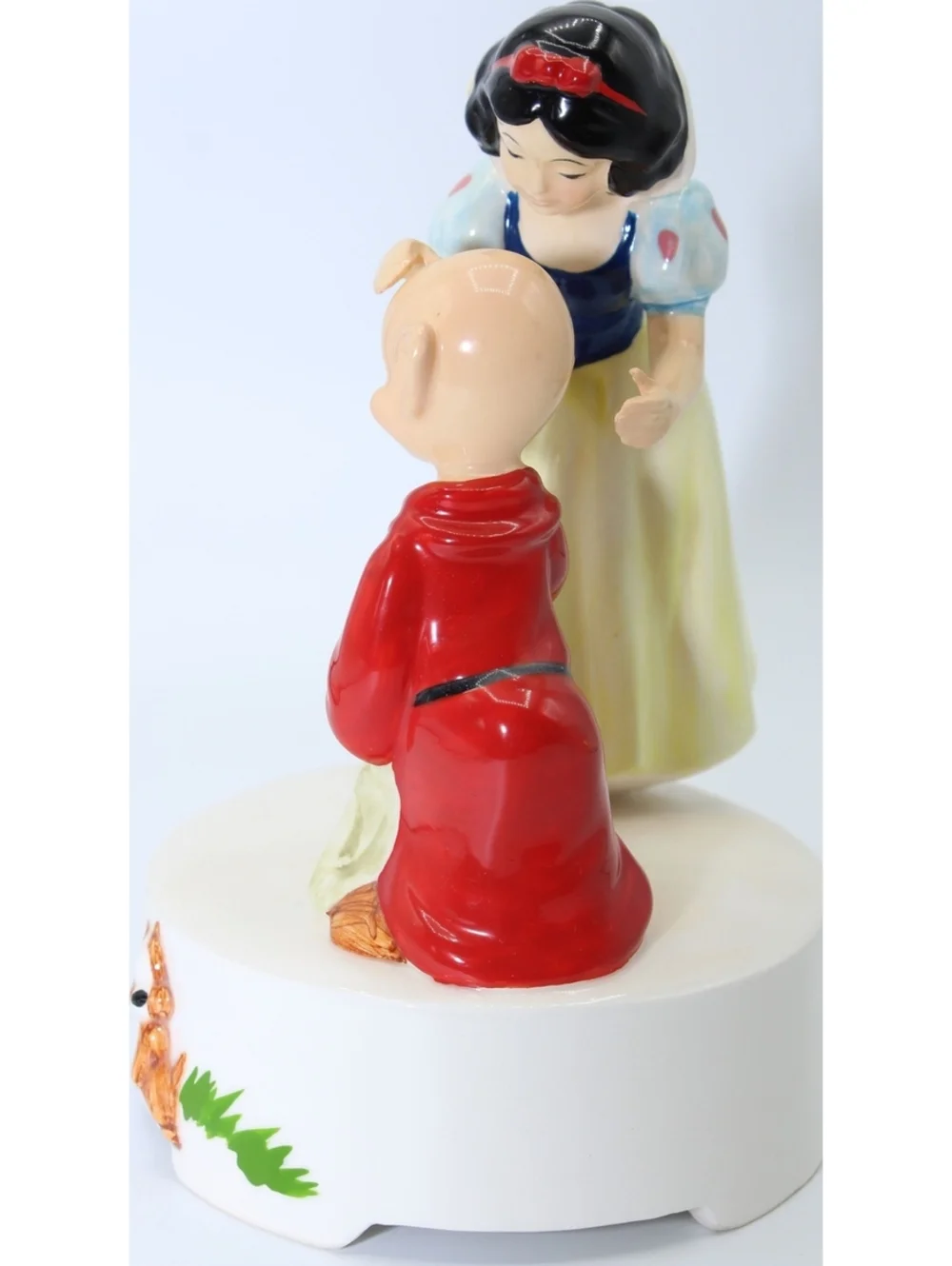 VTG Disney Sankyo Snow White & Dopey Music Box Whistle While We Work Figurine